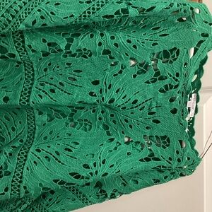 Chico's Vibrant Green Crochet Top